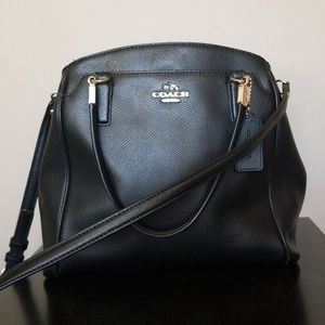 Coach crossbody black with gold hardware